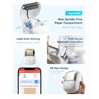 NIIMBOT B2/B2Pro เครื่องพิมพ์ฉลากแบบพกพา ภาพผ่านบลูทูธ เครื่องพิมพ์บาร์โค้ด ฉลากอาหาร และเครื่องพิมพ์ฉลากชื่อ