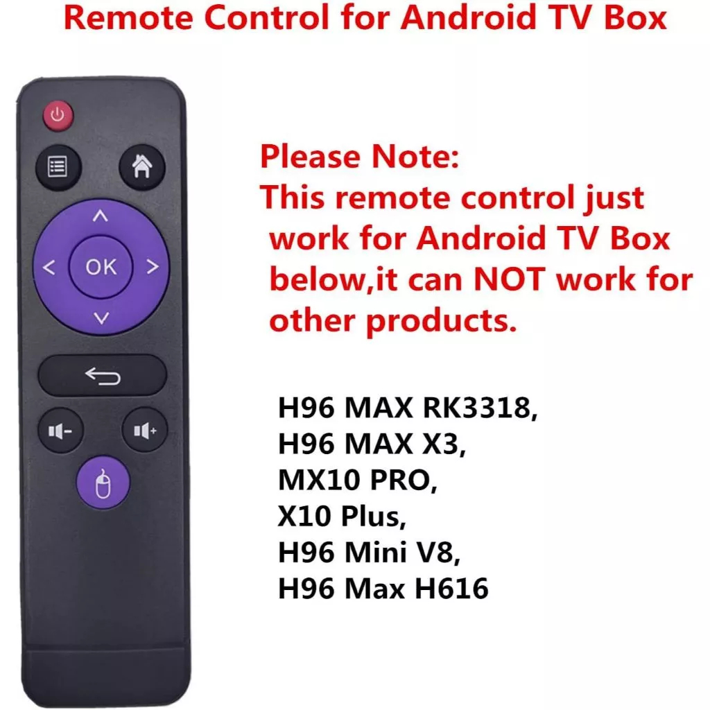 เหมาะสําหรับ Android TV กล่องรีโมทคอนโทรล-เปลี่ยนรีโมทคอนโทรลเฉพาะสําหรับ Android TV กล่อง H96 MAX R