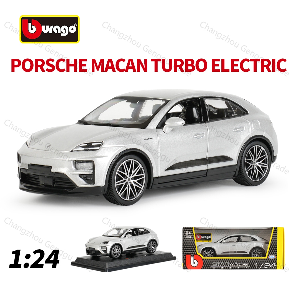 Bburago 1:24 Porsche Macan Turbo ไฟฟ้า Static Die Cast ยานพาหนะสะสมรถของเล่น