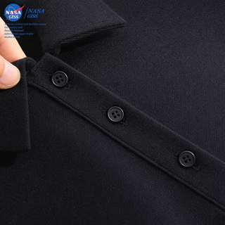 NASA เสื้อโปโล ผู้ชายผู้หญิง ทรงสวย summer POLO แมวพ็อกเก็ต พิมพ์ลาย ผ้าเย็นใส่สบายโพลีเอสเตอร์ ระบายอากาศ