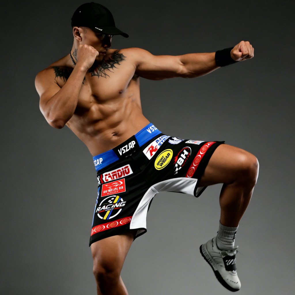 VSZAP Wolf Brazil Sports Sports Muay Thai Shorts Men Quick-Drying Training Fitness Pants Wear-Resist