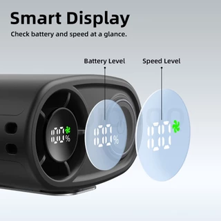 GOOJODOQ GFS021 3000mAh เอวติดตั้งพัดลมความเร็วสูงปรับ Airflow แฮนด์ฟรีปลอดภัยสวมใส่จอแสดงผลดิจิตอลที่ชัดเจน
