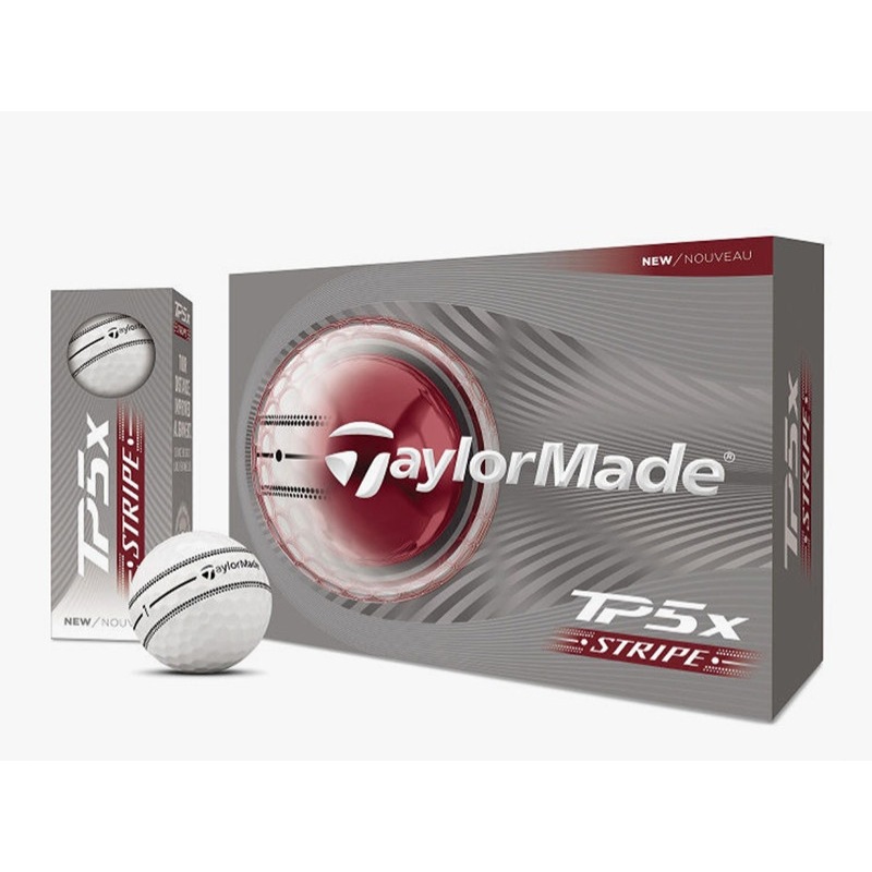 TaylorMade TaylorMade Golf TP5X Stripe Five-Layer Ball Golf Game Practice Ball
