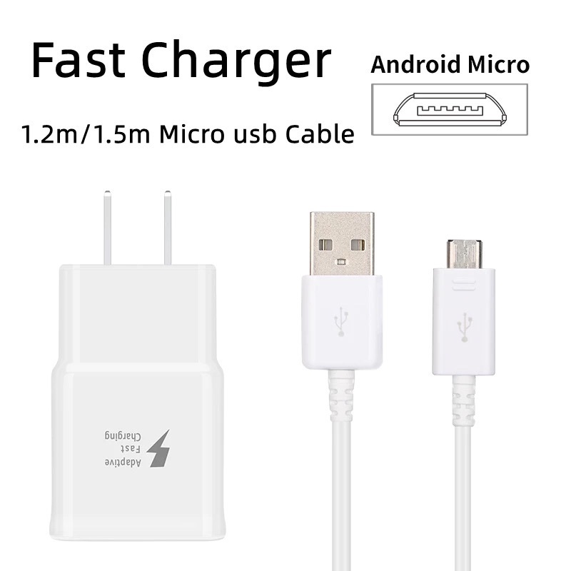 15W Fast Charger 1.2 M/1.5 M Micro USB สาย android สําหรับ Samsung S6 S7 edge Note4 Note5 J2 J4 Plus