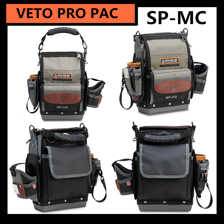 [VETO PRO PAC] SP-MC กระเป๋าเครื่องมือขนาดกะทัดรัดมัลติฟังก์ชั่น All-in-One กระเป๋าสว่านไฟฟ้าเครื่องมือกระเป๋าถือแบบพกพา