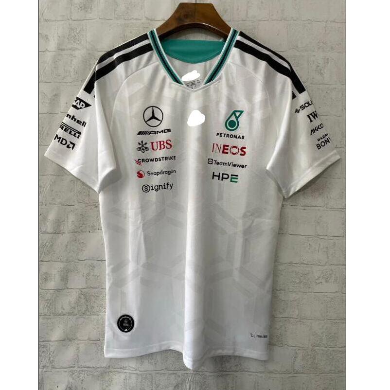 2026-27 Mercedes AMG Petronas F1 ทีมเสื้อเชิ้ตสีขาวเสื้อรักบี้ 1:1