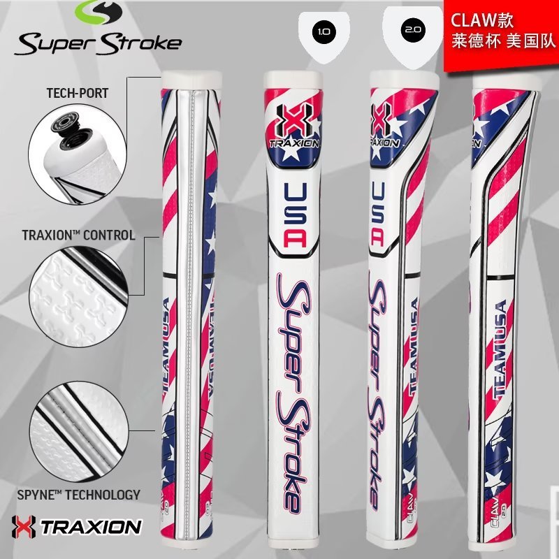 SuperStroke CLAW Putter Grip Ryder Cup Team USA 1.0 2.0 Zenergy Traxion Tech-Port