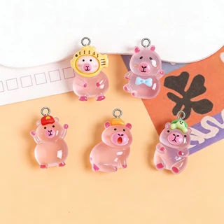 10 ชิ้นเรซิ่นการ์ตูนสัตว์จี้จําลองน่ารัก Meimeidi Chacha สุนัขหูใหญ่สุนัขจี้ diy เครื่องประดับอุปกรณ์เสริม