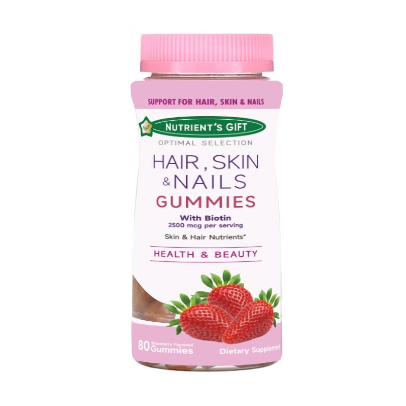 ผิวผมและเล็บ Gummies 80s | Biotin 5000mcg คอลลาเจน Gummies สําหรับผู้หญิง | อาหารเสริมความงามเพื่อสุ
