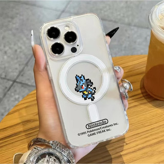 Pixel Pokemon Lucario สําหรับ iPhone 17Promax 17 เคสโทรศัพท์แม่เหล็ก Charmander 16Pro 13 ไร้สายชาร์จกันกระแทก PC iPhone สําหรับ iPhone 17Air 16E 15PM 14PM 15 14PM 15 14 12 11