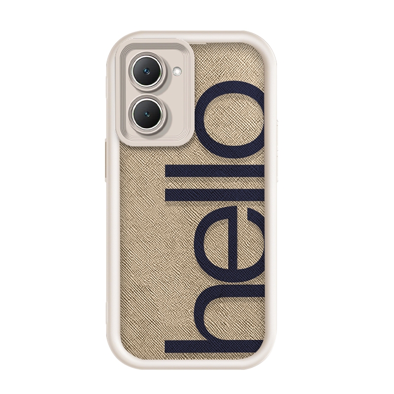 สําหรับ iQOO Z9 Lite/iQOO Z9 Lite 5G,Hello,รูปแบบ,เคสโทรศัพท์ซิลิโคนป้องกันการตก