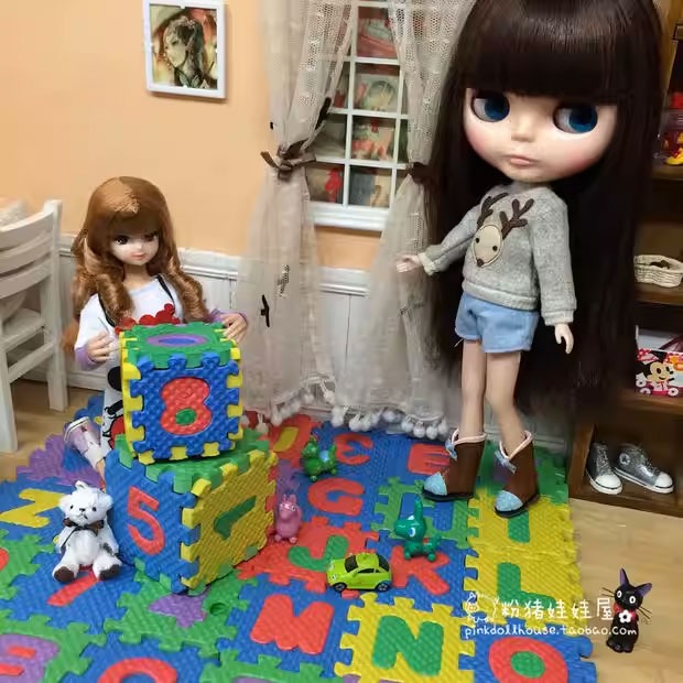 1/6 BJD Baby Doll House Decorative blythe/momoko/BJD Doll Foam Floor