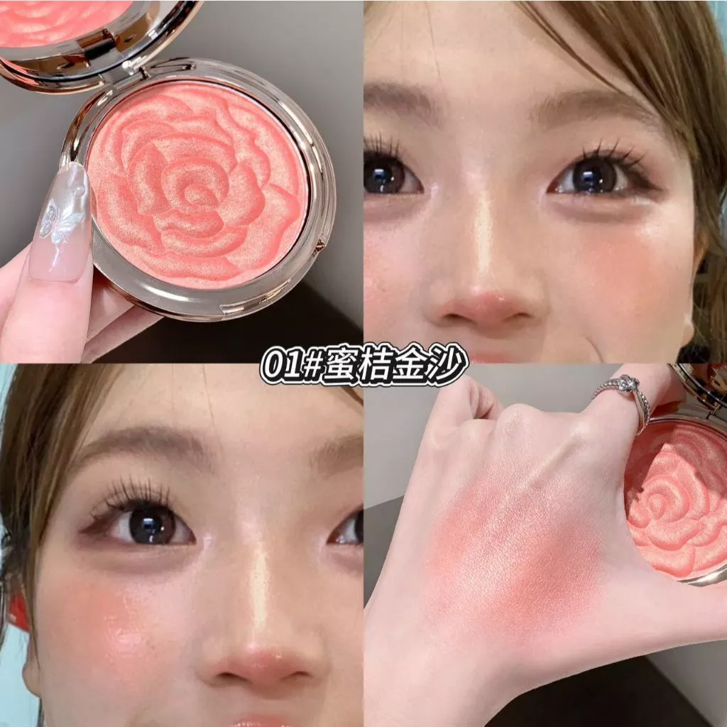 KAKASHOW Rose Embossed Blush Palette 8g C663 thumbnail 6