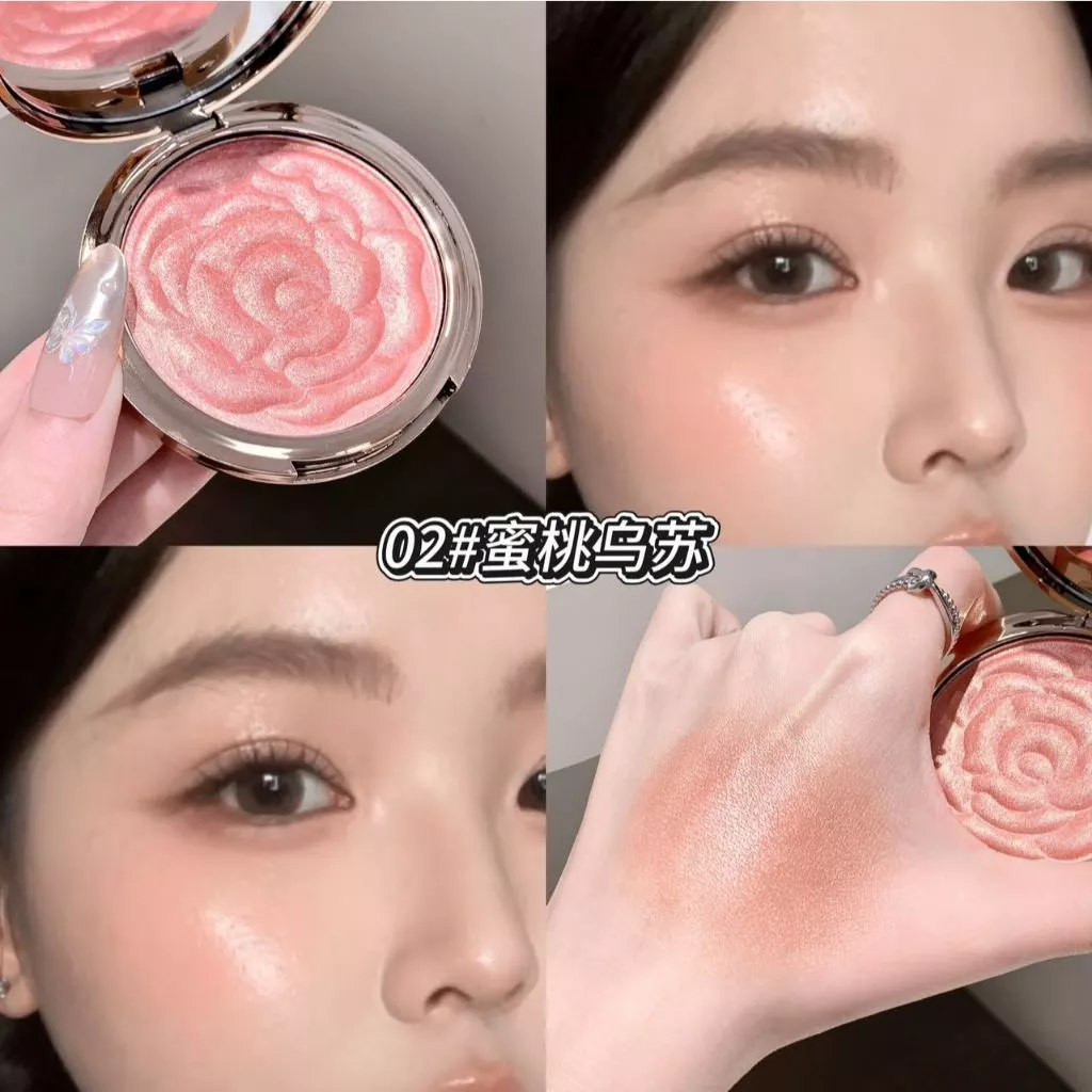 KAKASHOW Rose Embossed Blush Palette 8g C663 thumbnail 7