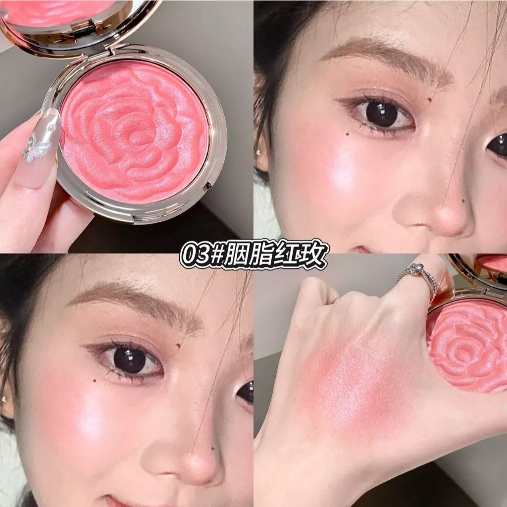 KAKASHOW Rose Embossed Blush Palette 8g C663 thumbnail 8
