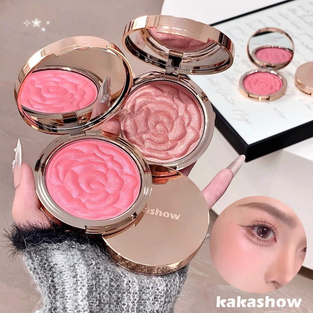 KAKASHOW Rose Embossed Blush Palette 8g C663 thumbnail 3