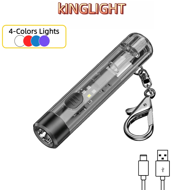 KINGLIGHT KL20 Super Mini Keychain Light น้ำหนักเบา พกพาสะดวก พร้อมโหมดแสง 7 โหมด ชาร์จได้ด้วย Type-C ทนทานต่อน้ำ เหมาะสำหรับการใช้งานกลางแจ้งและในชีวิตประจำวัน