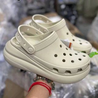 ผู้หญิงสไตล์คลาสสิก Crush Clog สี, ผู้หญิง 5-6 ซม. รองเท้าชายหาดเพิ่มความสูง(One size larger)