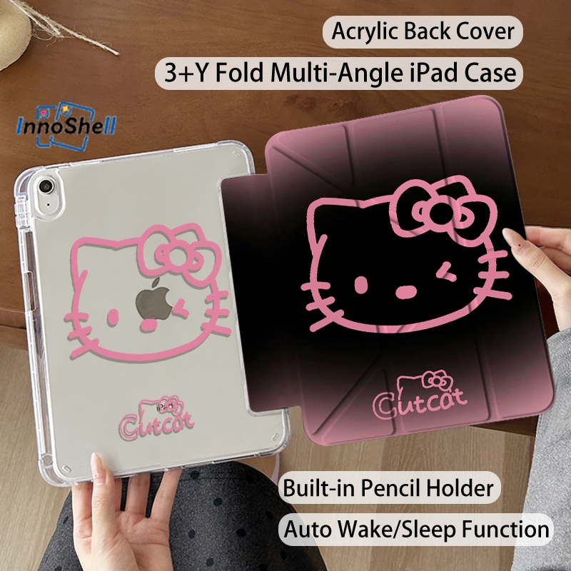 ⚡24ชั่วโมง⚡Hellokitty เคส iPad สไตล์ริมทะเล Air7/6 13 Gen9 Gen11/10 Mini7/6 Pro13 2024 Air5/4 10.9