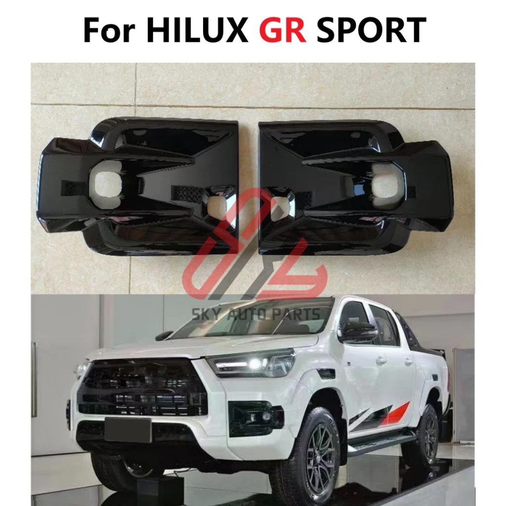 ครอบไฟตัดหมอก oem ครอบไฟตัดหมอก สีดําเงา สําหรับ TOYOTA hilux GR sport 2020 - 2023