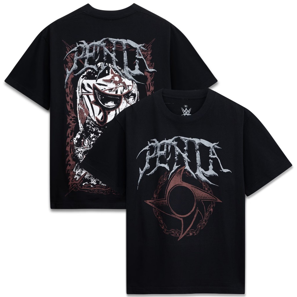 ใหม่ Wwe Mens Black Penta Gothic Tribal Graphic T-Shirt