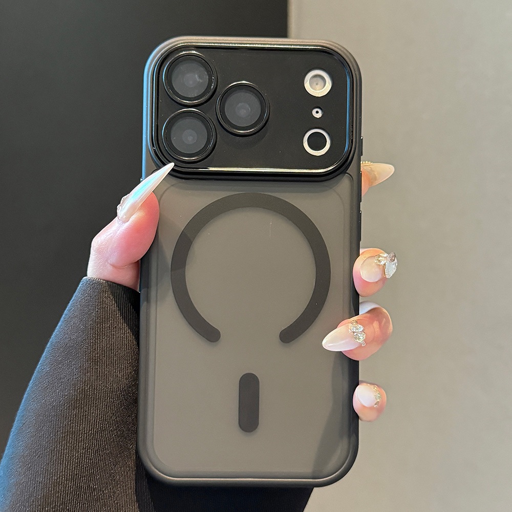 หรูหราแม่เหล็กเคลือบหุ้มเกราะชาร์จไร้สายเคสโทรศัพท์เหมาะสําหรับ ไอโฟน 17 16 15 14 13 มือโปร สูงสุด 16จ และ ไอโฟน อากาศ กันกระแทกฮาร์ดปกหลังพร้อมเลนส์ป้ ราคา ถูกที่สุด ดีลบีเคเค แกลเลอรีภาพที่ 3