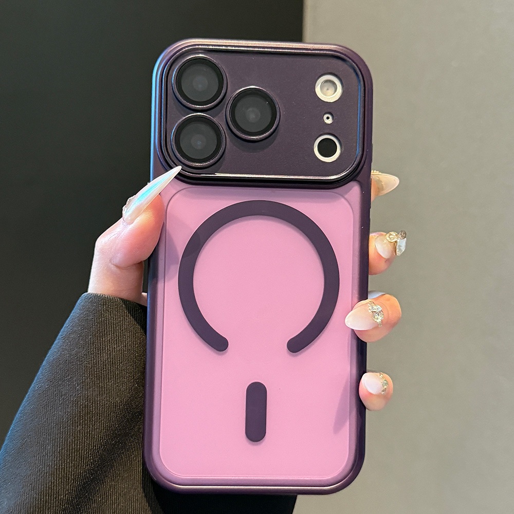 หรูหราแม่เหล็กเคลือบหุ้มเกราะชาร์จไร้สายเคสโทรศัพท์เหมาะสําหรับ ไอโฟน 17 16 15 14 13 มือโปร สูงสุด 16จ และ ไอโฟน อากาศ กันกระแทกฮาร์ดปกหลังพร้อมเลนส์ป้ ราคา ถูกที่สุด ดีลบีเคเค แกลเลอรีภาพที่ 7