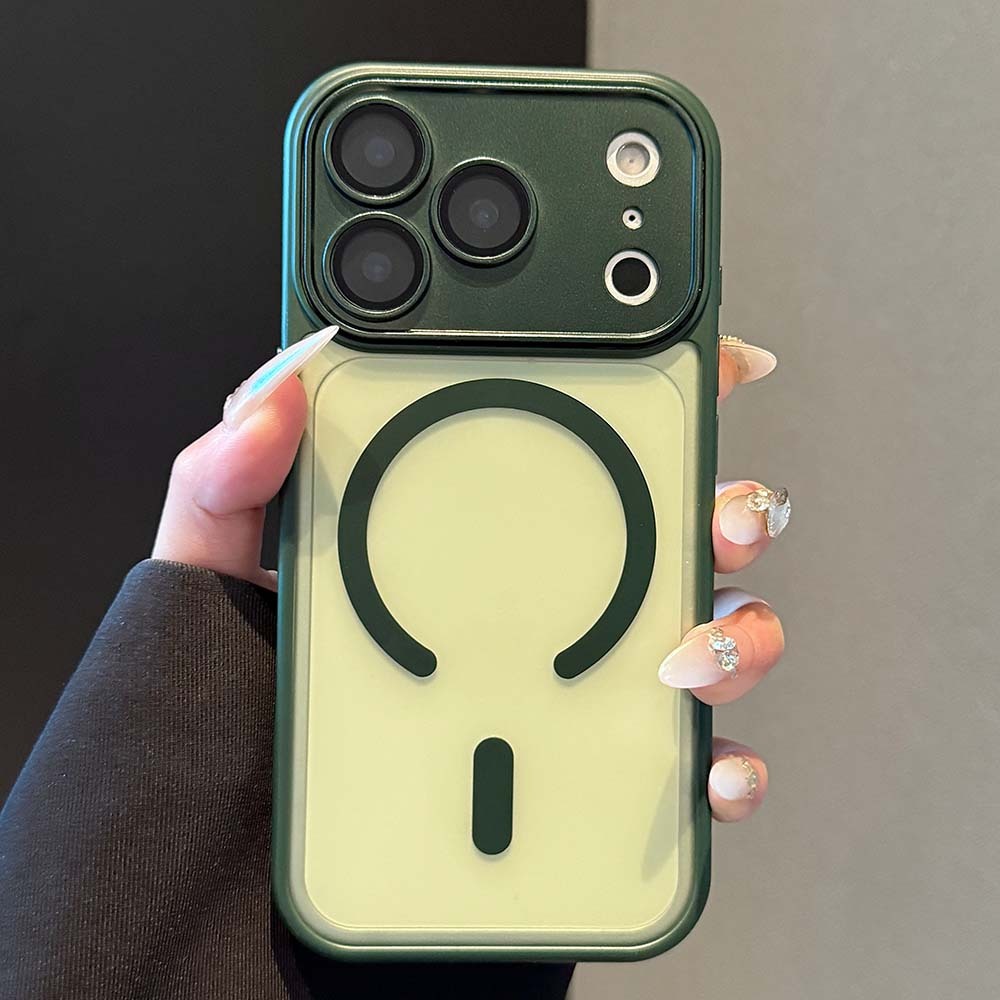 หรูหราแม่เหล็กเคลือบหุ้มเกราะชาร์จไร้สายเคสโทรศัพท์เหมาะสําหรับ ไอโฟน 17 16 15 14 13 มือโปร สูงสุด 16จ และ ไอโฟน อากาศ กันกระแทกฮาร์ดปกหลังพร้อมเลนส์ป้ ราคา ถูกที่สุด ดีลบีเคเค แกลเลอรีภาพที่ 6