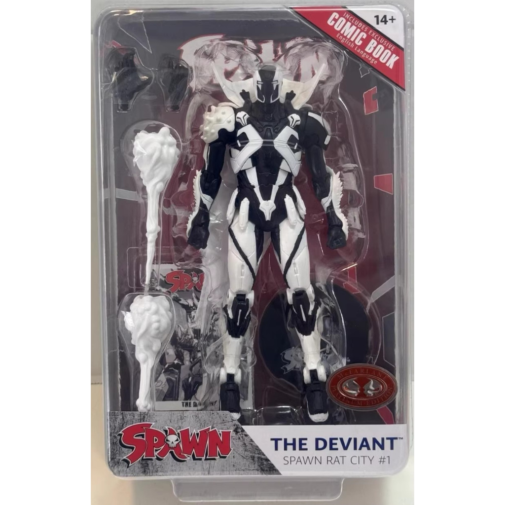 McFarlane Spawn: Rat City Red Label Variant Black and White Line Artwork Action Figure