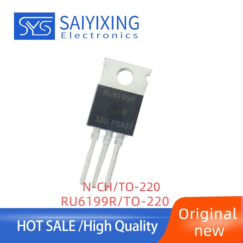 5PCS ใหม่ RU6199R TO-220 Field Effect Tube N ช่อง 60V 200A RU6199 ทรานซิสเตอร์