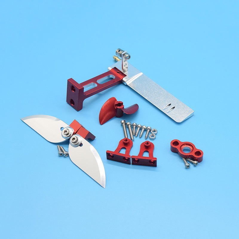 โลหะหางเสือ CNC ใบพัด Turn Fins Trim Flaps เพลาอะไหล่สําหรับ UDI903 UDI005 UDIRC RC เรืออะไหล่อัพเกร
