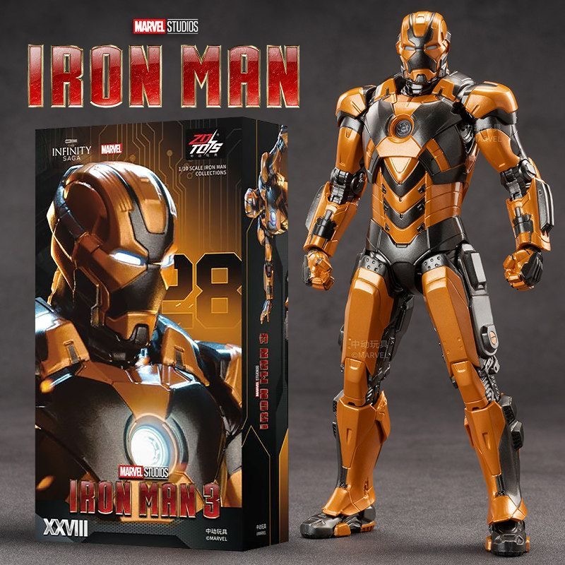 NewOriginal ZD ของเล่น MK27 MK28 MK38 Action Figure Tony Stark Mecha รุ่น Movable อะนิเมะ Avengers ค