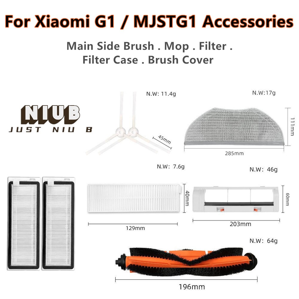 เปลี่ยนสําหรับ XIAOMI MIJIA G1 MJSTG1 Mi Robot Vacuum-Mop Essential แปรงหลัก Hepa Filter Mop ผ้า Rag อุปกรณ์เสริม