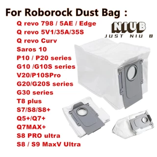 ถุงเก็บฝุ่นสําหรับ Roborock QR 798/ 5AE,Qrevo S, Qrevo Curv,Q7+, Q7 Max +, MaxV, Qrevo Edge เครื่องดูดฝุ่นหุ่นยนต์อะไหล่