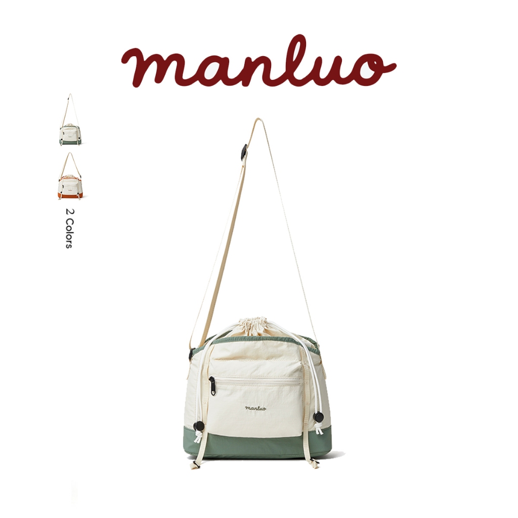 【ลดกระหน่ำ】กระเป๋าสะพายข้างผ้า MANLUO สีส้มอบอุ่น กันน้ำสูงคุณภาพ ใช้งานชิล สำหรับผู้หญิง