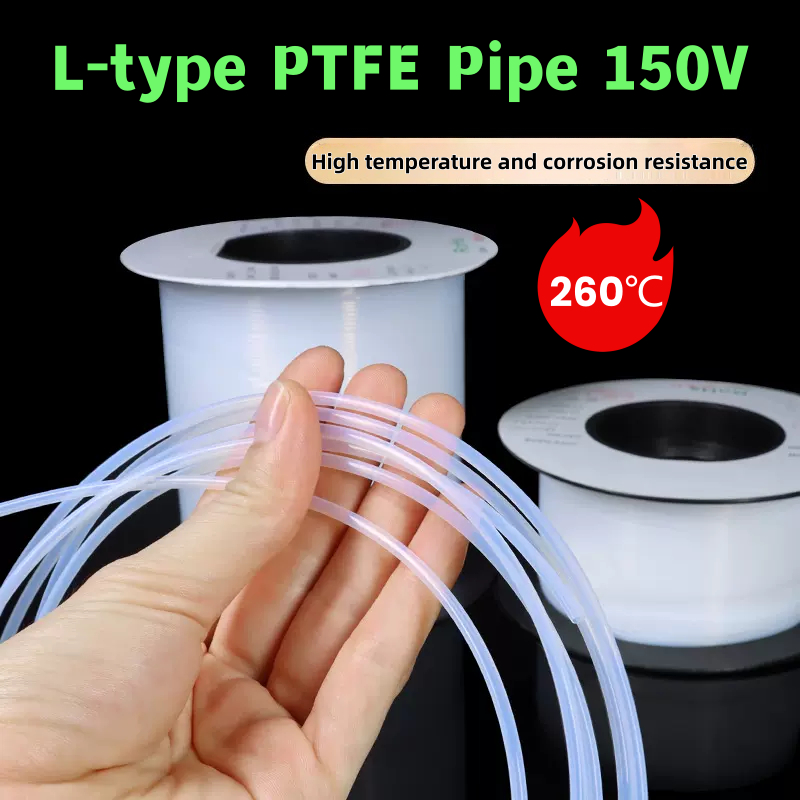 หลอดเทฟลอน 150V กึ่งโปร่งใส L-รูป PTFE หลอดทนอุณหภูมิสูง PTFE Capillary Tube ทนต่อการกัดกร่อน PTE Tu