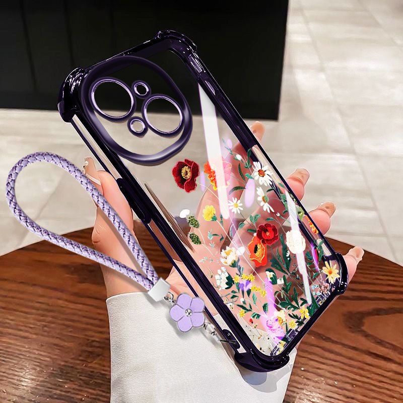 VRQR สําหรับ Tecno Spark Go 1 1S Spark Go 2025 Pop 9 4G KL4h ดอกไม้ Cluster Series กันกระแทกโทรศัพท์