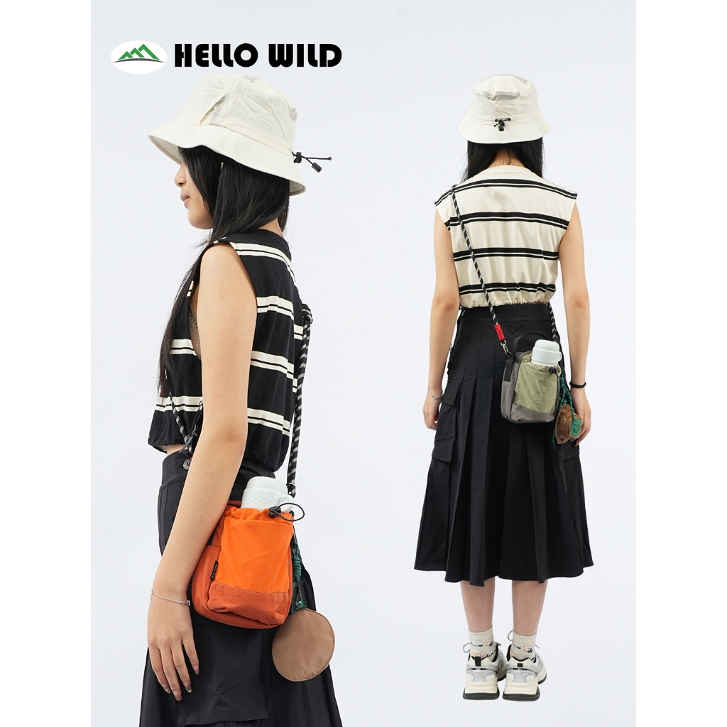 HELLO WILD Dopamine กระเป๋าถือกลางแจ้ง สำหรับเดินป่าและใช้เป็นMessenger Bag