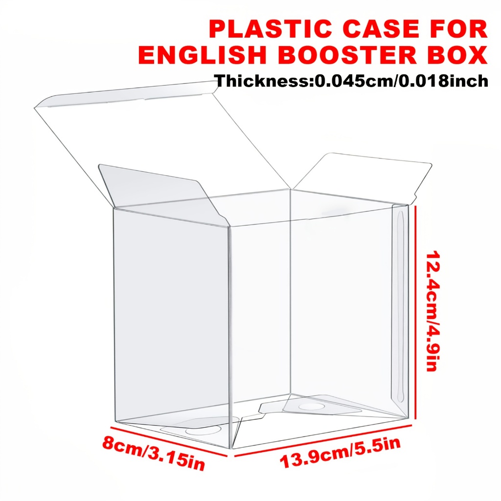 13.9x8x12.4 ซม. 5/10 PCS สําหรับ TCG โปร่งใสสัตว์เลี้ยงป้องกันกล่องเหมาะสําหรับภาษาอังกฤษ Booster กล่องพลาสติกแข็งกล่องแสดง A Must-Have Players