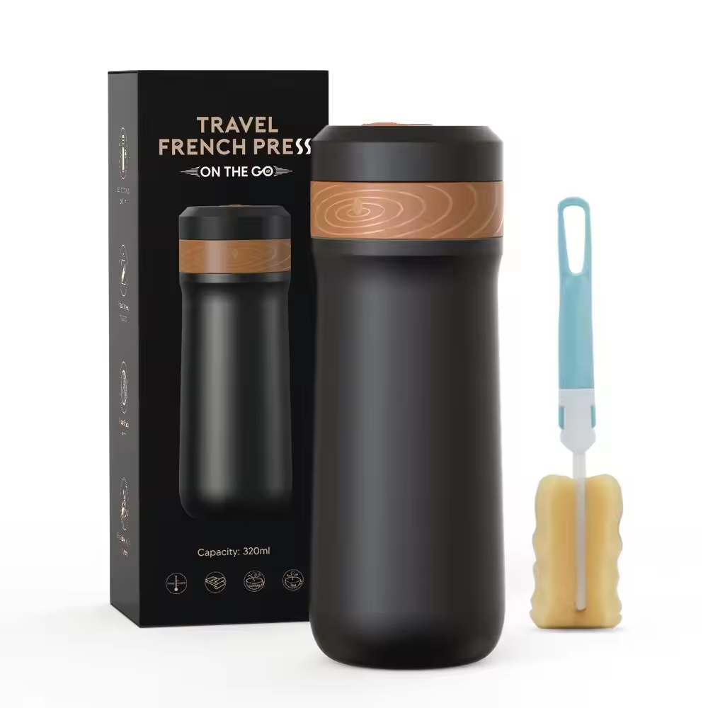 I Cafilas [FK11] เครื่องชงกาแฟ French Press แบบพกพาพร้อมตัวกรองที่ไม่ซ้ํากันสูญญากาศฉนวนแก้วกาแฟเดินทาง & เครื่องชงชา