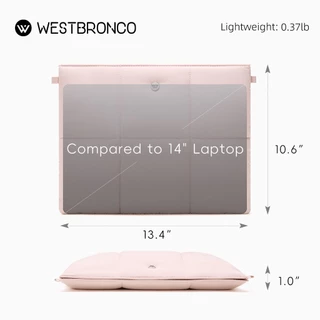 WESTBRONCO จัสมิน (Jasmine) – กระเป๋าใส่ laptop พร้อมmagnet เปิดปิด กระเป๋ามีช่องใส่โน้ตบุ๊กขนาด 14 นิ้ว ภายในบุใยฝ้ายมุก 4 มม. และโฟม EVA เพื่อช่วยลดแรงกระแทกและปกป้องแล็ปท็อป