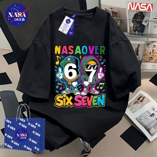 【จัดส่งจากกรุงเทพฯ】🔥NASA เสื้อยืดแขนสั้นสีดำ oversize สไตล์อ…