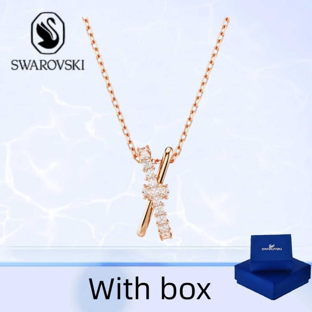 สร้อยคอจี้ Swarovski Hyperbola ชุบทอง พร้อมกล่องบรรจุภัณฑ์หรูหรา