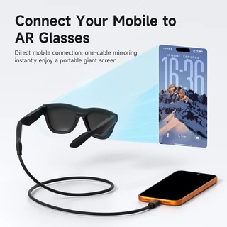 Hagibis AR สมาร์ทแว่นตาสาย USB C ชาร์จข้อมูลและแหล่งจ่ายไฟ 4K60Hz Wedge Plug สําหรับ XREAL One/Air RayNeo Air VITURE