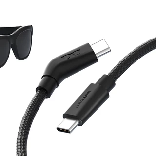 Hagibis AR สมาร์ทแว่นตาสาย USB C ชาร์จข้อมูลและแหล่งจ่ายไฟ 4K60Hz Wedge Plug สําหรับ XREAL One/Air RayNeo Air VITURE