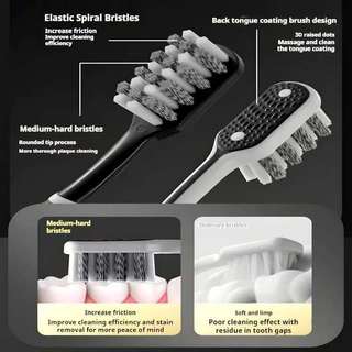 Hard bristle toothbrush superhard durable high-end hard bristle household to remove smoke stains dental dirt