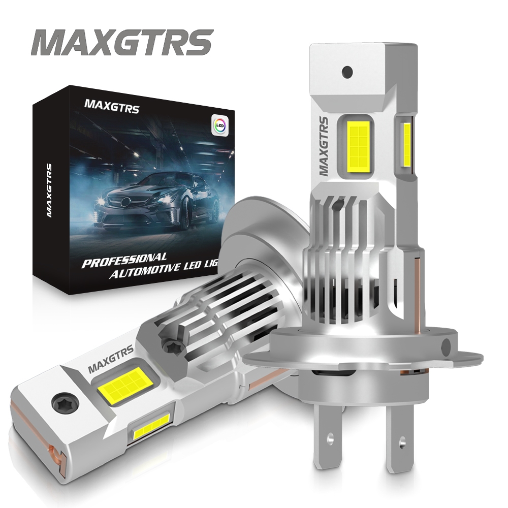 MAXGTRS 2 ชิ้น 28000LM H7 ไฟหน้า LED Canbus ไม่มีข้อผิดพลาดพร้อมพัดลม Super Bright Headlamp110W