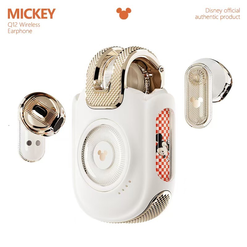 Disney หูฟังไร้สายบลูทูธหูฟังเอียร์บัด Mickey Minnie Mouse TWS หูฟัง หูฟังหูฟัง