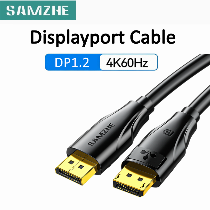 SAMZHE DisplayPort Cable DP 1.2 4K@60Hz 2K@144Hz สําหรับ PC Monitor โปรเจคเตอร์