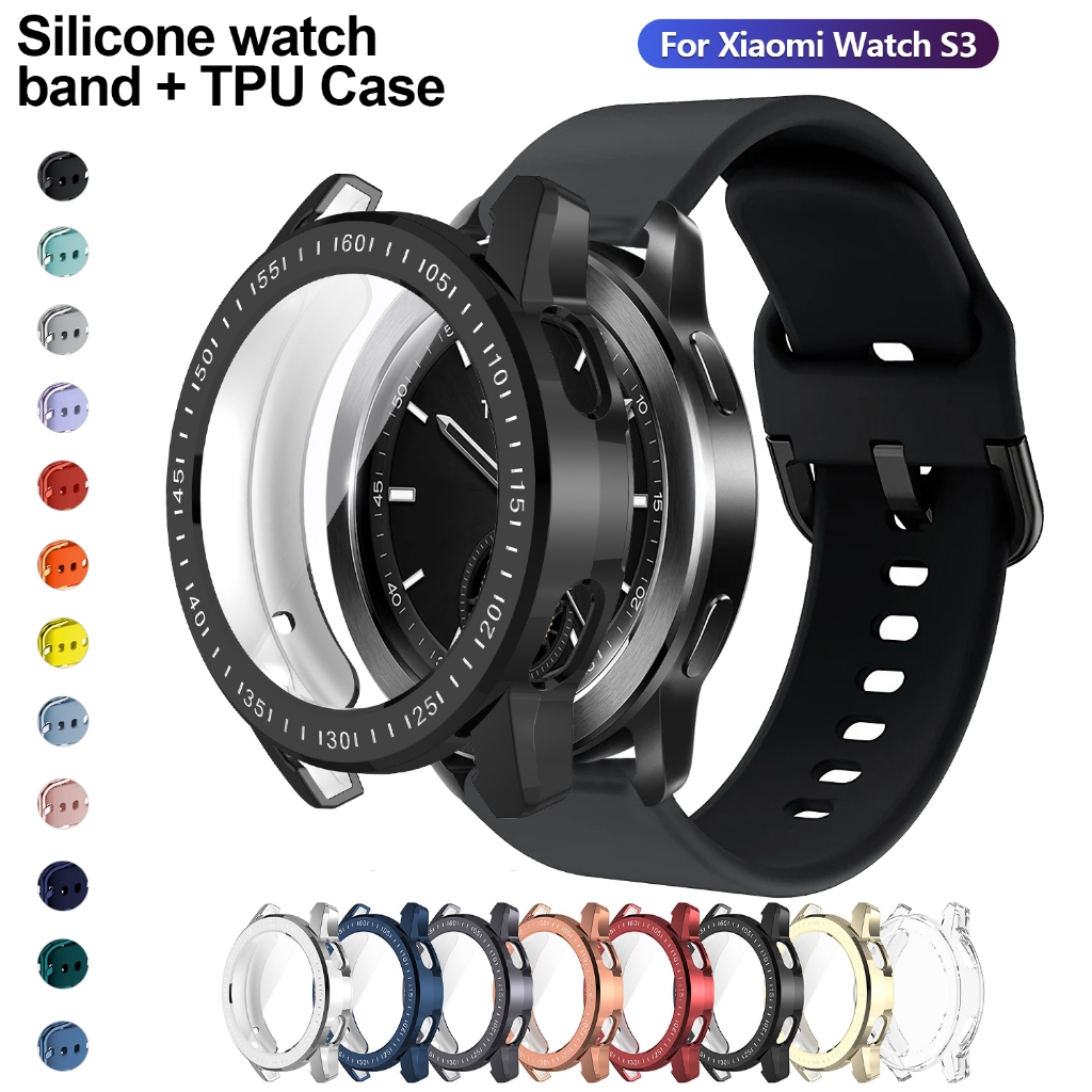 กรณี + สายรัดข้อมือสําหรับ Xiaomi นาฬิกา S3 สร้อยข้อมือกีฬาสําหรับ Mi นาฬิกา Revolve Active Watchband เปลี่ยน